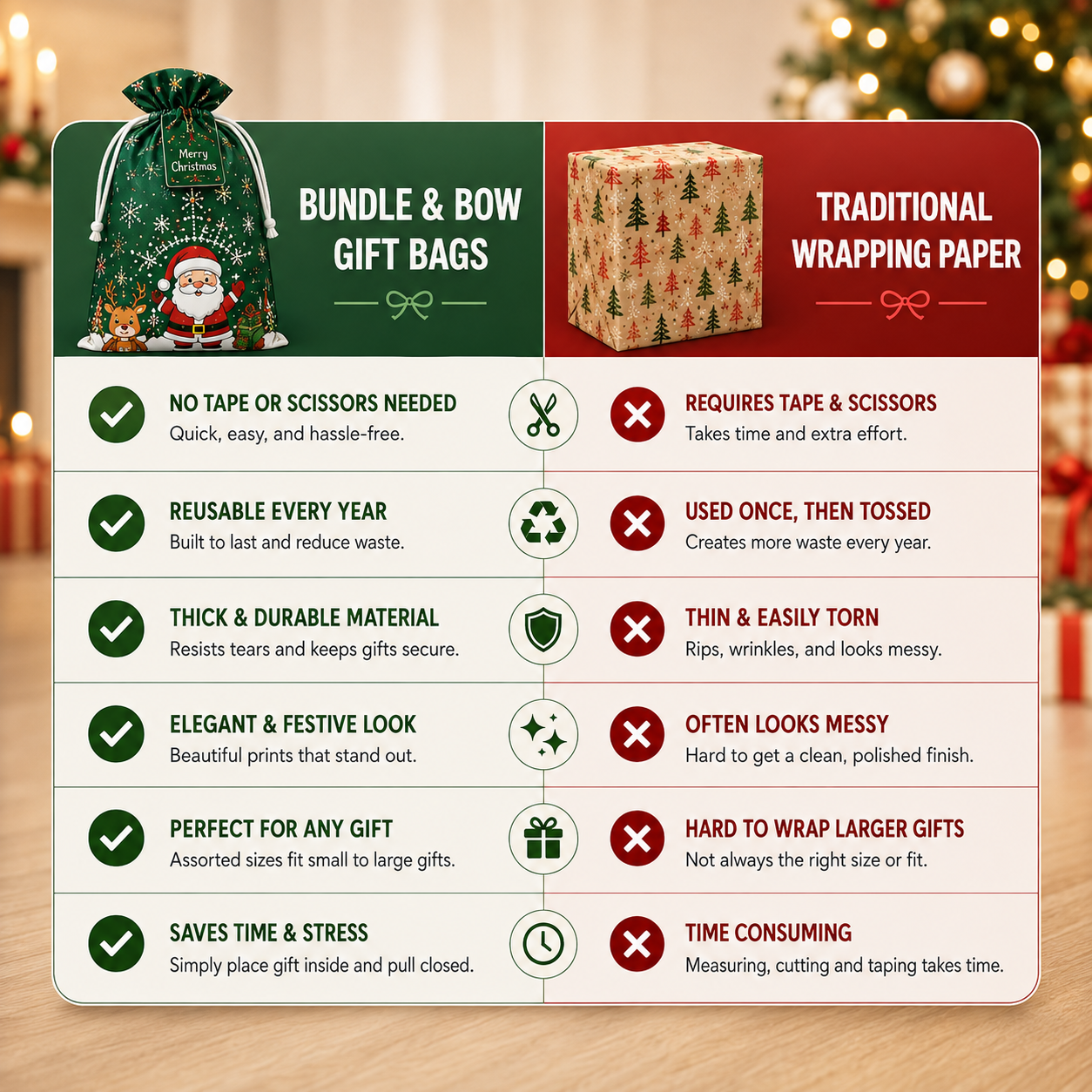 Bundle & Bow™ Christmas Gift Bag Set