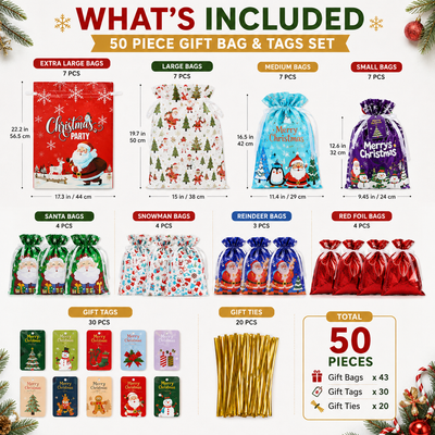 Bundle & Bow™ Christmas Gift Bag Set